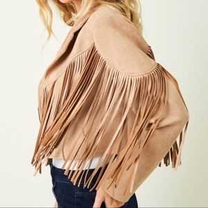 Suede Fringe Jacket